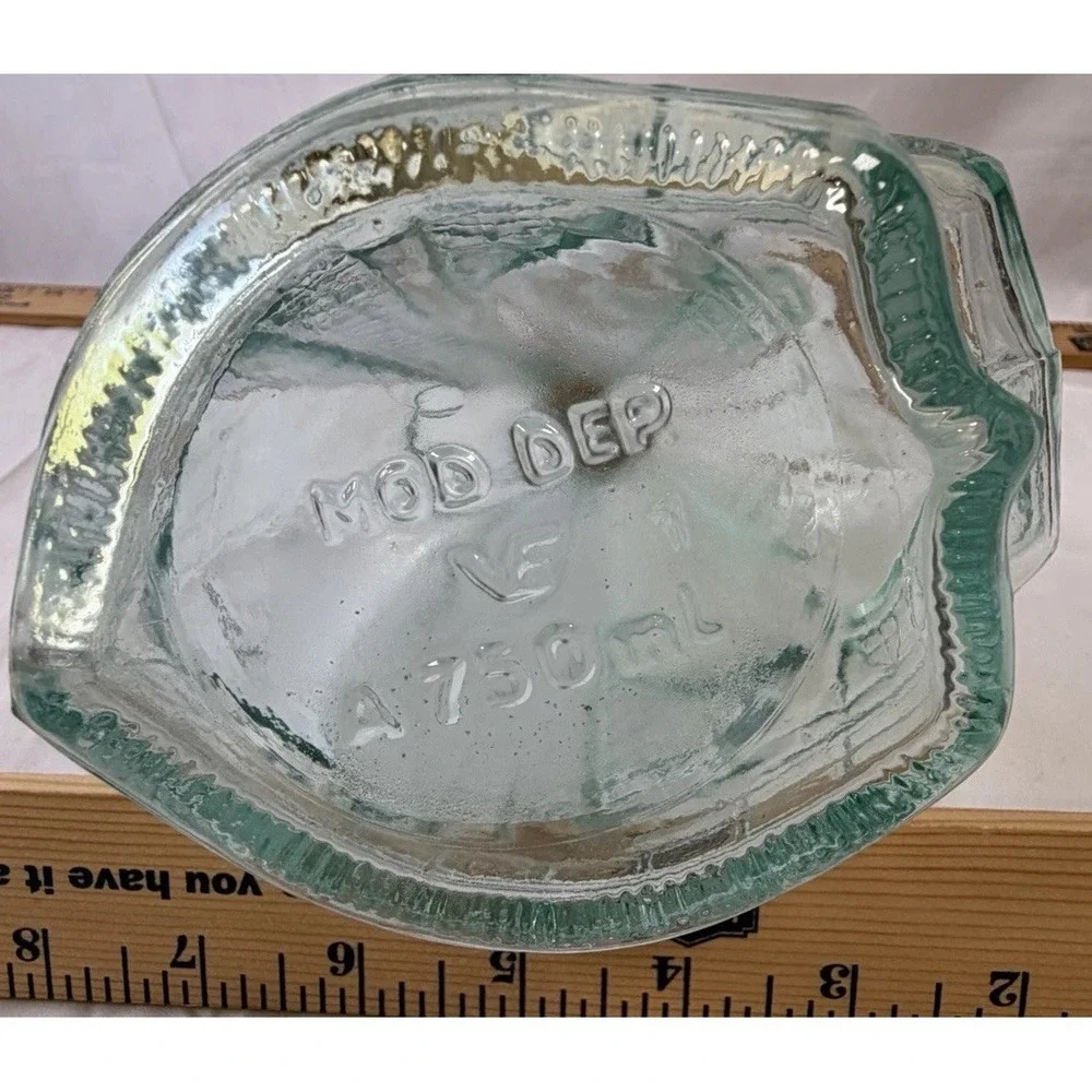 Santa Maria Ship Glass Bottle Decanter - Light Green Ship Bottle - Picture 8 of 9